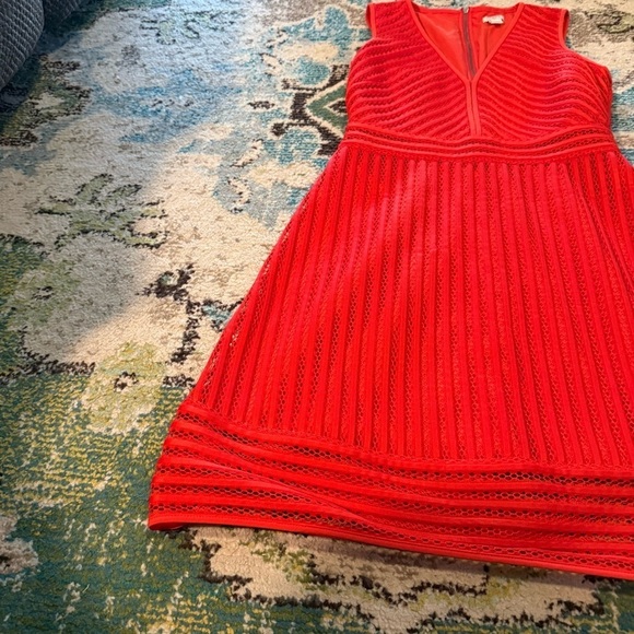 Elegant J. Crew Preppy lace Red Sleeveless Dress - Picture 4 of 10